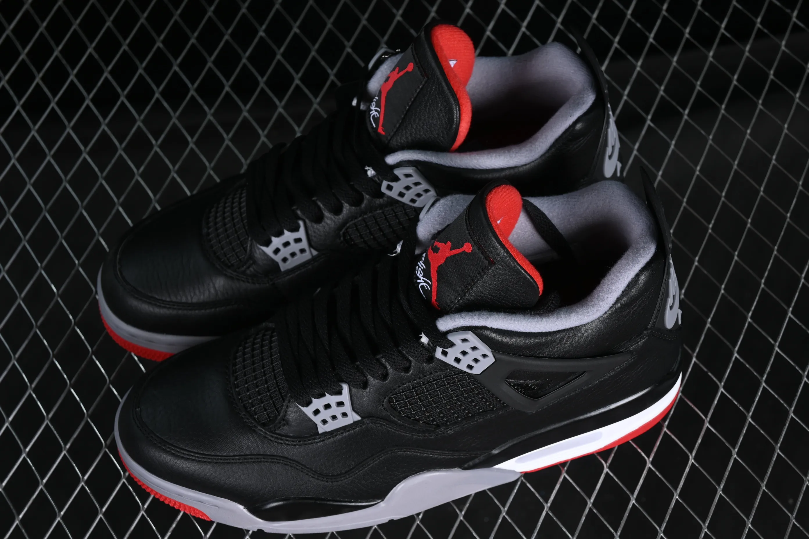 All categories Air Jordan Jordan series basketball shoes Air Jordan 4 pure original Air Jordan 4 Retro "Bred Reimagined" AJ4 Joe 4 black red FV5029-006